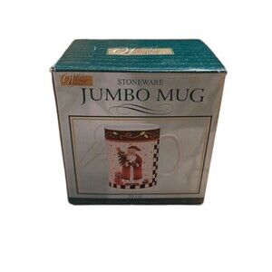 World  Showcase Stoneware Mug Cup Holiday Old World Santa 20oz
